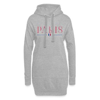 Paris, Frankreich Stil Design T-Shirt - Hoodie-Kleid - Grau meliert - Vorne