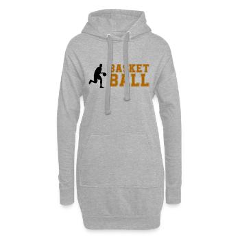 basket-ball - Sweat-shirt à capuche long Femme - gris chiné - Devant