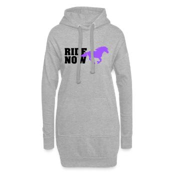 ride now - Hoodie-Kleid - Grau meliert - Vorne