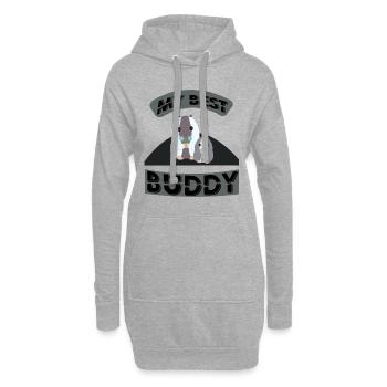 MY BEST BUDDY, Hamster, Haustier - Hoodie-Kleid - Grau meliert - Vorne