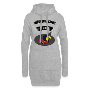Närrische Zeit- lasst uns feiern und Spaß haben! - Hoodie-Kleid - Grau meliert - Vorne