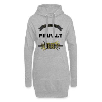 Joyeux anniversaire, 65e anniversaire, cadeau, - Sweat-shirt à capuche long Femme - gris chiné - Devant