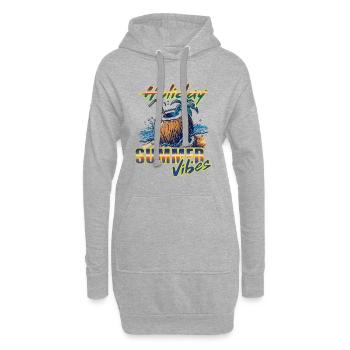 Urlaubs T Shirt Holiday - Hoodie-Kleid - Grau meliert - Vorne