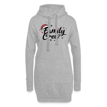 Équipage familial Noël - Sweat-shirt à capuche long Femme - gris chiné - Devant