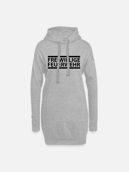 freiwillige feuerwehr - Hoodie-Kleid - Grau meliert