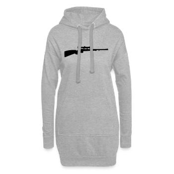 Gewehr - Hoodie-Kleid - Grau meliert - Vorne