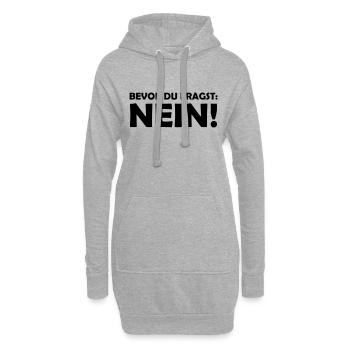 bevor du fragst nein - Hoodie-Kleid - Grau meliert - Vorne