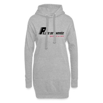 Pilote de l'année impossible de me suivre - Hoodie-Kleid - Grau meliert - Vorne