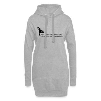achwiegut - Hoodie-Kleid - Grau meliert - Vorne