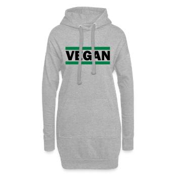 Vegan - Sweat-shirt à capuche long Femme - gris chiné - Devant