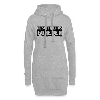 best friends forever - Hoodie-Kleid - Grau meliert - Vorne