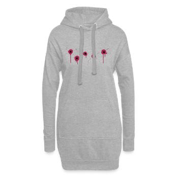 Einschussloecher - Hoodie-Kleid - Grau meliert - Vorne
