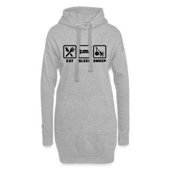 Schornsteinfeger - Hoodie-Kleid - Grau meliert - Vorne