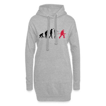 feuerwehr_evolution_02 - Hoodie-Kleid - Grau meliert - Vorne