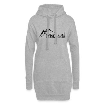 Griaß eich! - Hoodie-Kleid - Grau meliert - Vorne