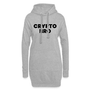 Crypto Bro - Hoodie Dress - heather grey - Front