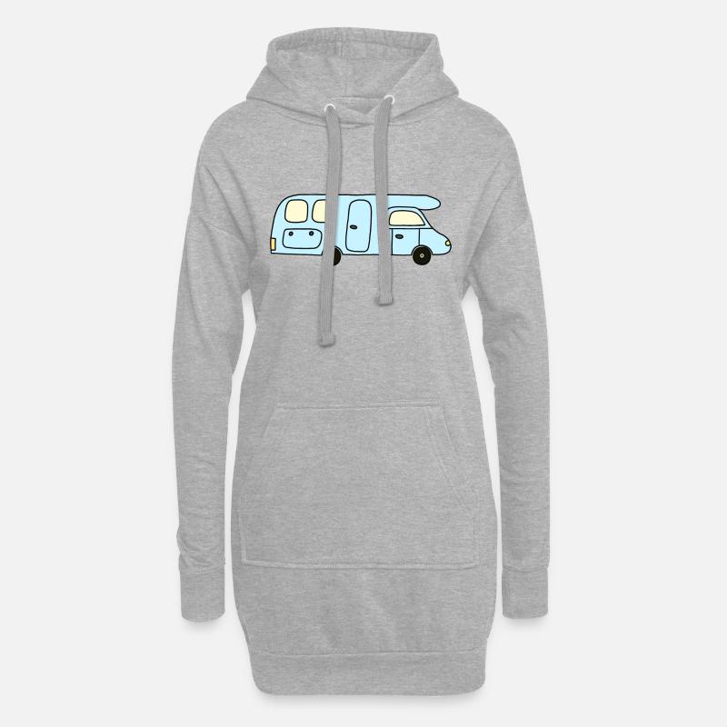 Camper hellblau - Hoodie-Kleid - Grau meliert