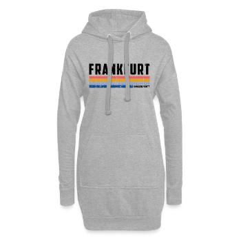 Vintage Frankfurt Germany Retro Design - Sweat-shirt à capuche long Femme - gris chiné - Devant