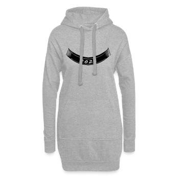 2026 Bogen unten | Vectorgraphic - Hoodie-Kleid - Grau meliert - Vorne