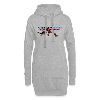skydiving - pure adrenaline - Hoodie-Kleid - Grau meliert - Vorne