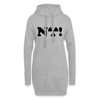 NO Nuclear Power / NEIN Danke zu Atomkraft 1c - Hoodie-Kleid - Grau meliert - Vorne