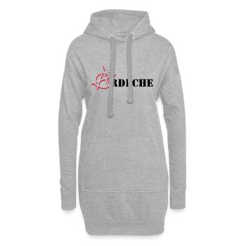 Anarchy Ardeche - Sweat-shirt à capuche long Femme - gris chiné - Devant