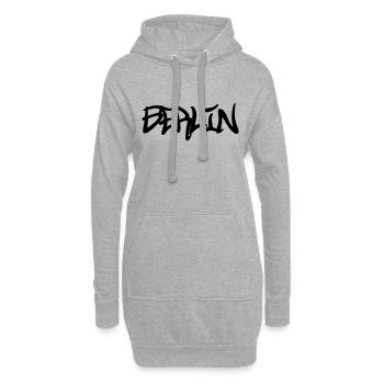 Berlin Graffiti - Sweat-shirt à capuche long Femme - gris chiné - Devant