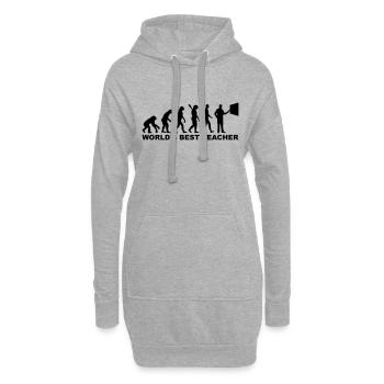 Lehrer - Hoodie-Kleid - Grau meliert - Vorne