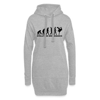 Breakdance - Hoodie-Kleid - Grau meliert - Vorne