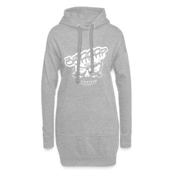 Braap blanc - Sweat-shirt à capuche long Femme - gris chiné - Devant