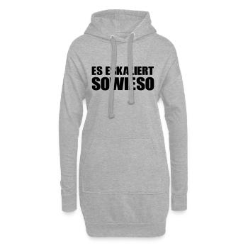 es_eskaliert_sowieso_001 - Hoodie-Kleid - Grau meliert - Vorne