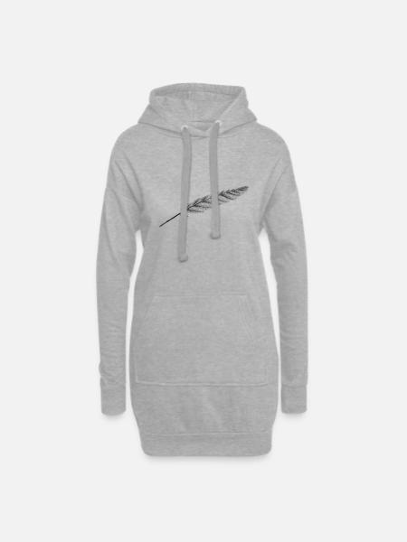 Feather of course - Hoodie Dress - heather grey