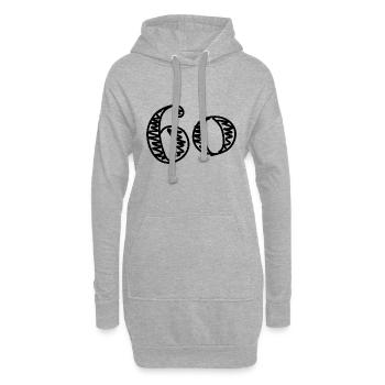 60. 60 JAHRE. 60-JÄHRIGES JUBILÄUM. GEBURTSTAG 60 JAHRE. - Hoodie-Kleid - Grau meliert - Vorne