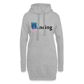 Danse Musique de danse - Sweat-shirt à capuche long Femme - gris chiné - Devant