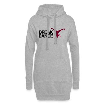 break dance - Hoodie-Kleid - Grau meliert - Vorne