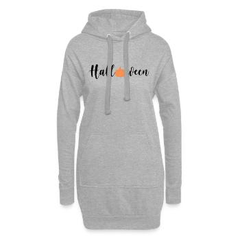 Halloween Kürbis - Hoodie-Kleid - Grau meliert - Vorne