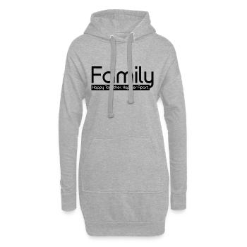 Famille Heureux Ensemble Plus heureux Séparé - Sweat-shirt à capuche long Femme - gris chiné - Devant