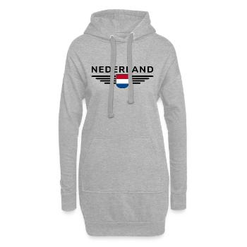 Pays-Bas Fan Outfit Design T-Shirt - Sweat-shirt à capuche long Femme - gris chiné - Devant