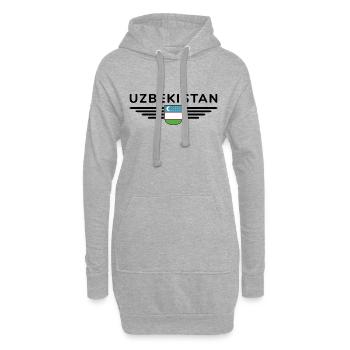 Usbekistan T-Shirt – Stolz und Kultur - Hoodie-Kleid - Grau meliert - Vorne