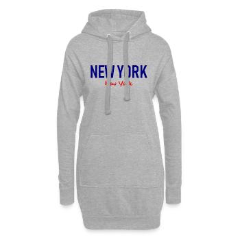 New York - Etats-Unis - Etats-Unis - Brooklyn - Harlem - Sweat-shirt à capuche long Femme - gris chiné - Devant