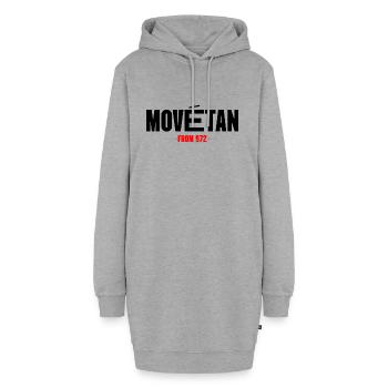Movétan - Sweat-shirt à capuche long Femme - gris chiné - Devant