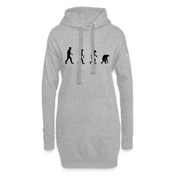 evolution backwards back to the roots - Hoodie-Kleid - Grau meliert - Vorne