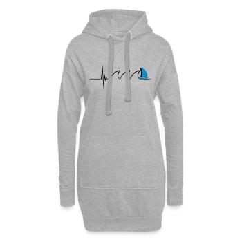 Sailing Pulse - Hoodie-Kleid - Grau meliert - Vorne