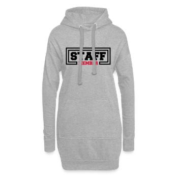 Membre du personnel Amis de l’équipe Logo de l’équipe du personnel - Sweat-shirt à capuche long Femme - gris chiné - Devant