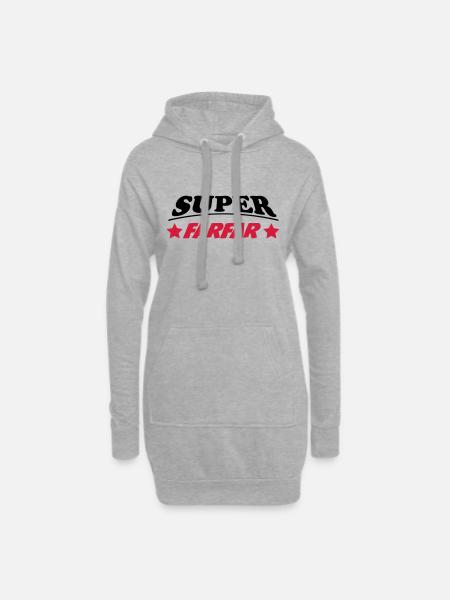 Super farfar 111 - Hoodie-Kleid - Grau meliert