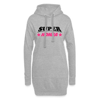 Super nonna - Sweat-shirt à capuche long Femme - gris chiné - Devant