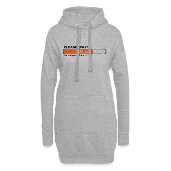 please wait 50 ans anniversaire - Sweat-shirt à capuche long Femme - gris chiné - Devant