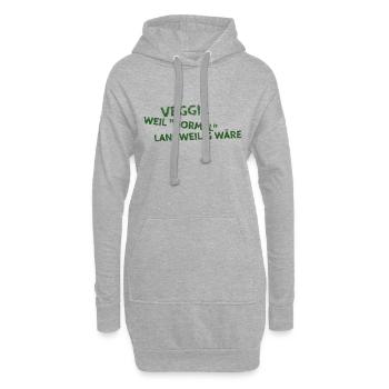 Veggie-weil "normal" langweilig wäre - Hoodie-Kleid - Grau meliert - Vorne