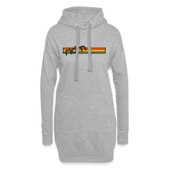 ridm rastaflag logo - Hoodie-Kleid - Grau meliert - Vorne