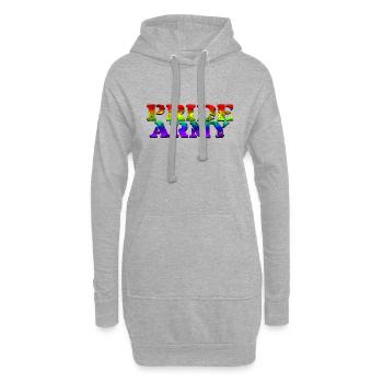 Pride Army - Hoodie Dress - heather grey - Front